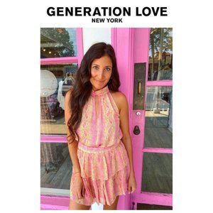 Generation Love Cora Ruffle Silk Mini Skirt